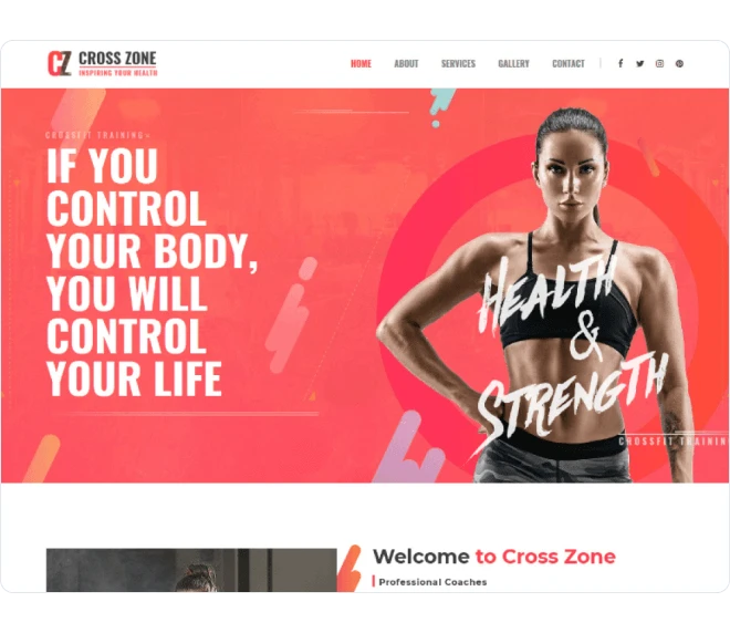 CrossZone design sablon előnézete