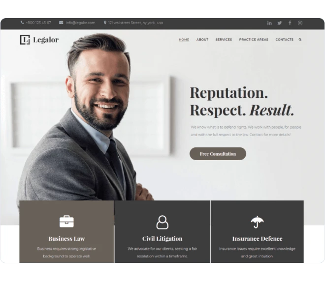 Legalor design sablon előnézete