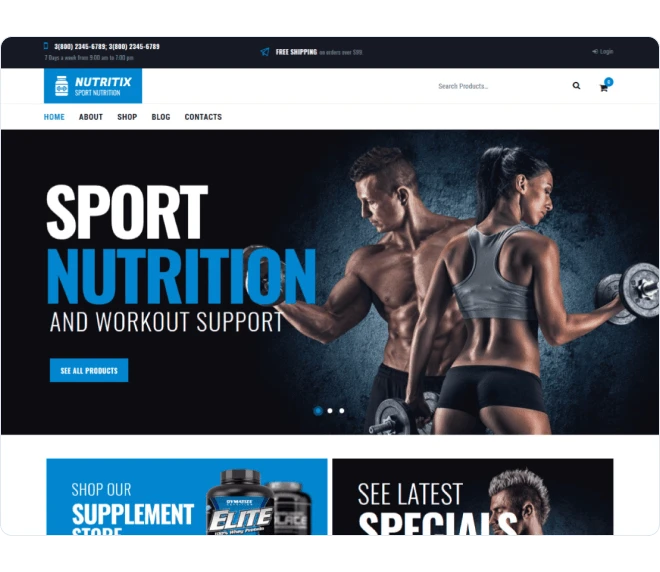 Nutritix design sablon előnézete