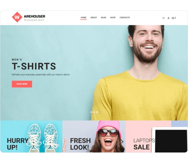 Warehouse design sablon előnézete